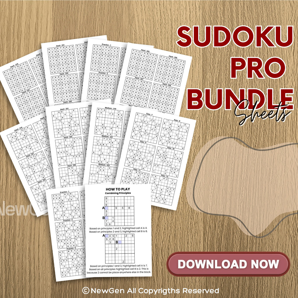 +1000 Senior Sudoku Pro Pack Bundle - 3 Levels