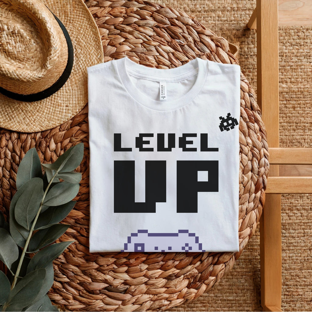 Level Up - Retro Gaming Motivational Statement Artwork