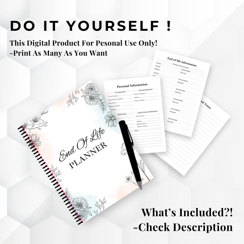 End Of Life Planner & Journal Bundle