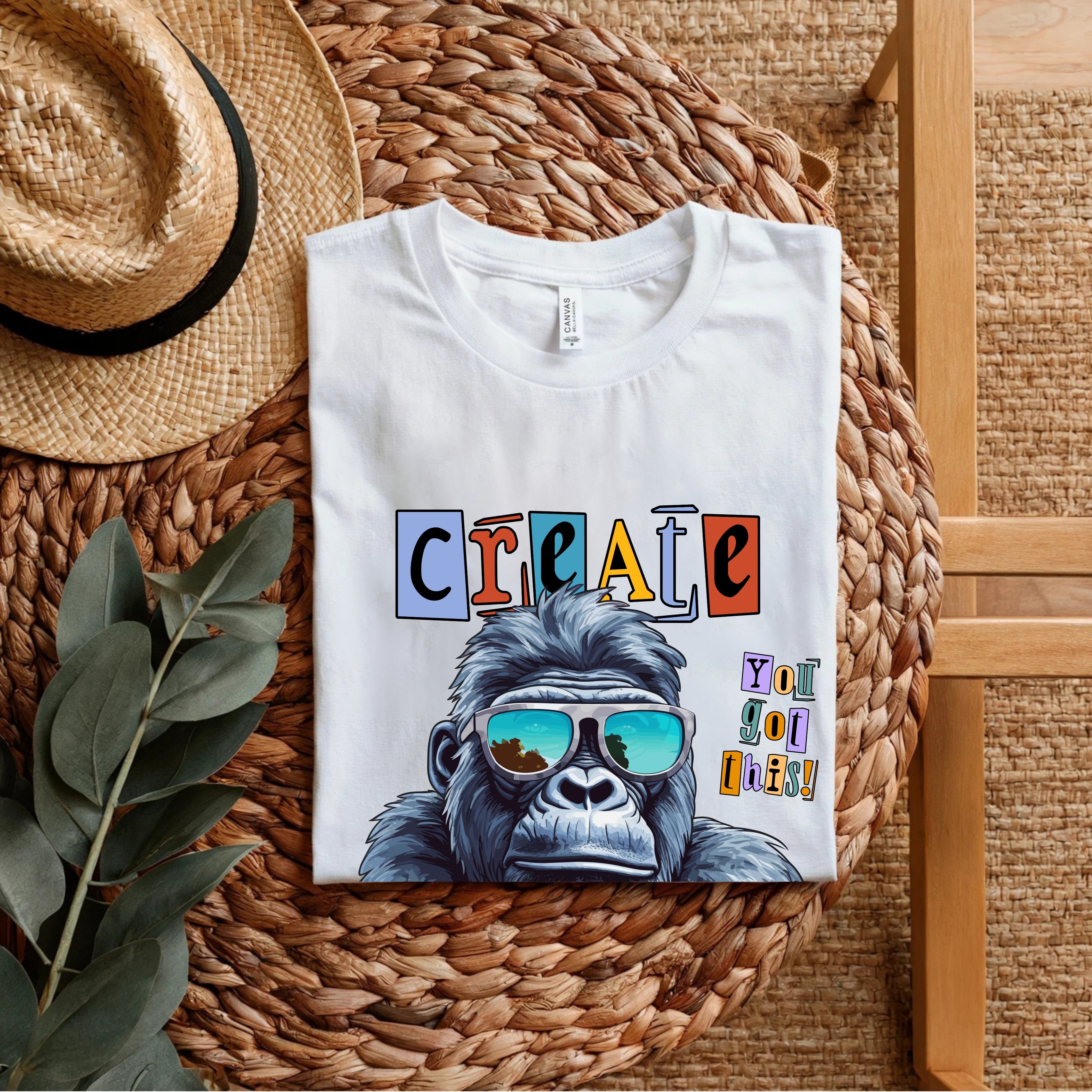 Create You Do This Believe - Gorilla Sunglasses Motivational Statement Artwork