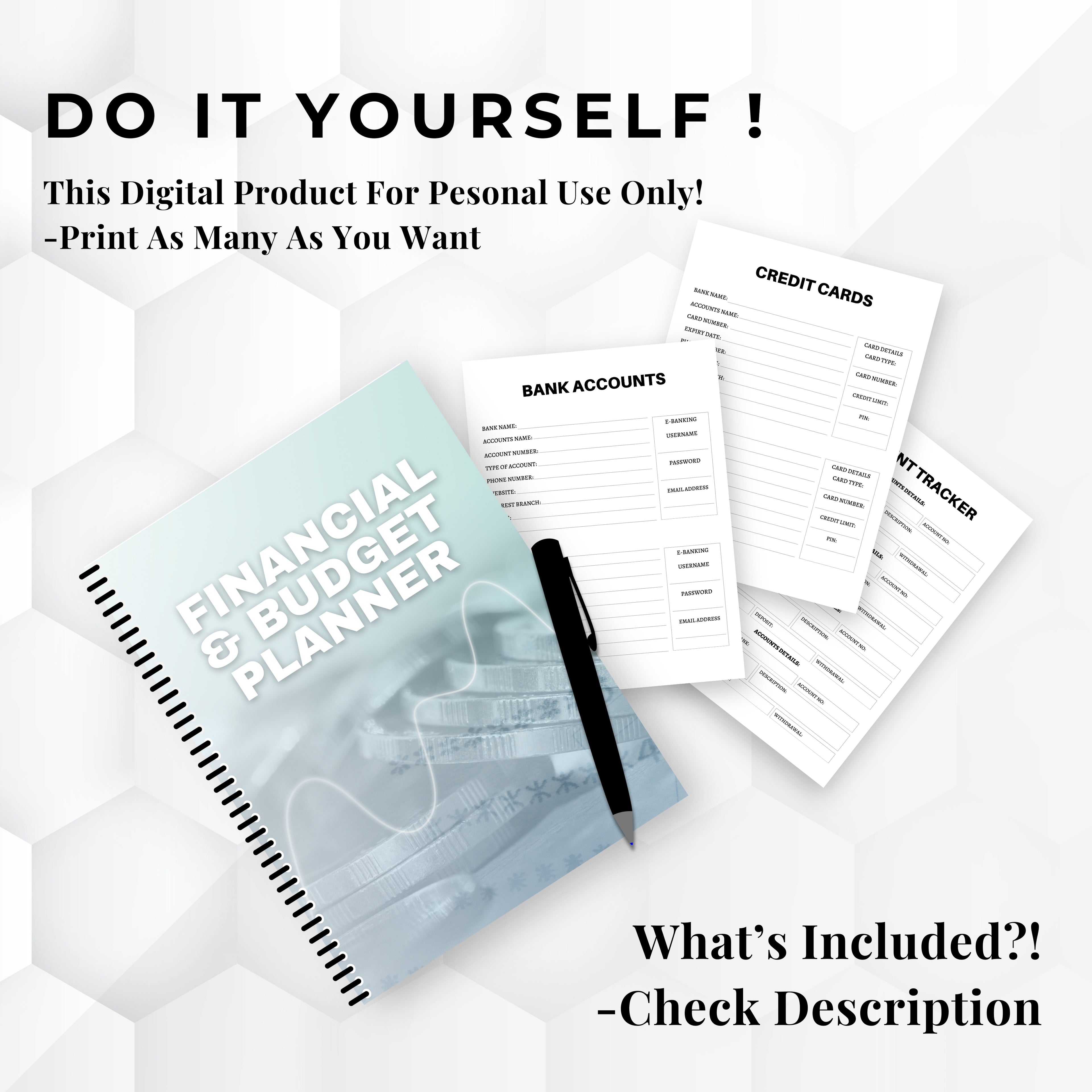 Financial & Budget Planner Bundle
