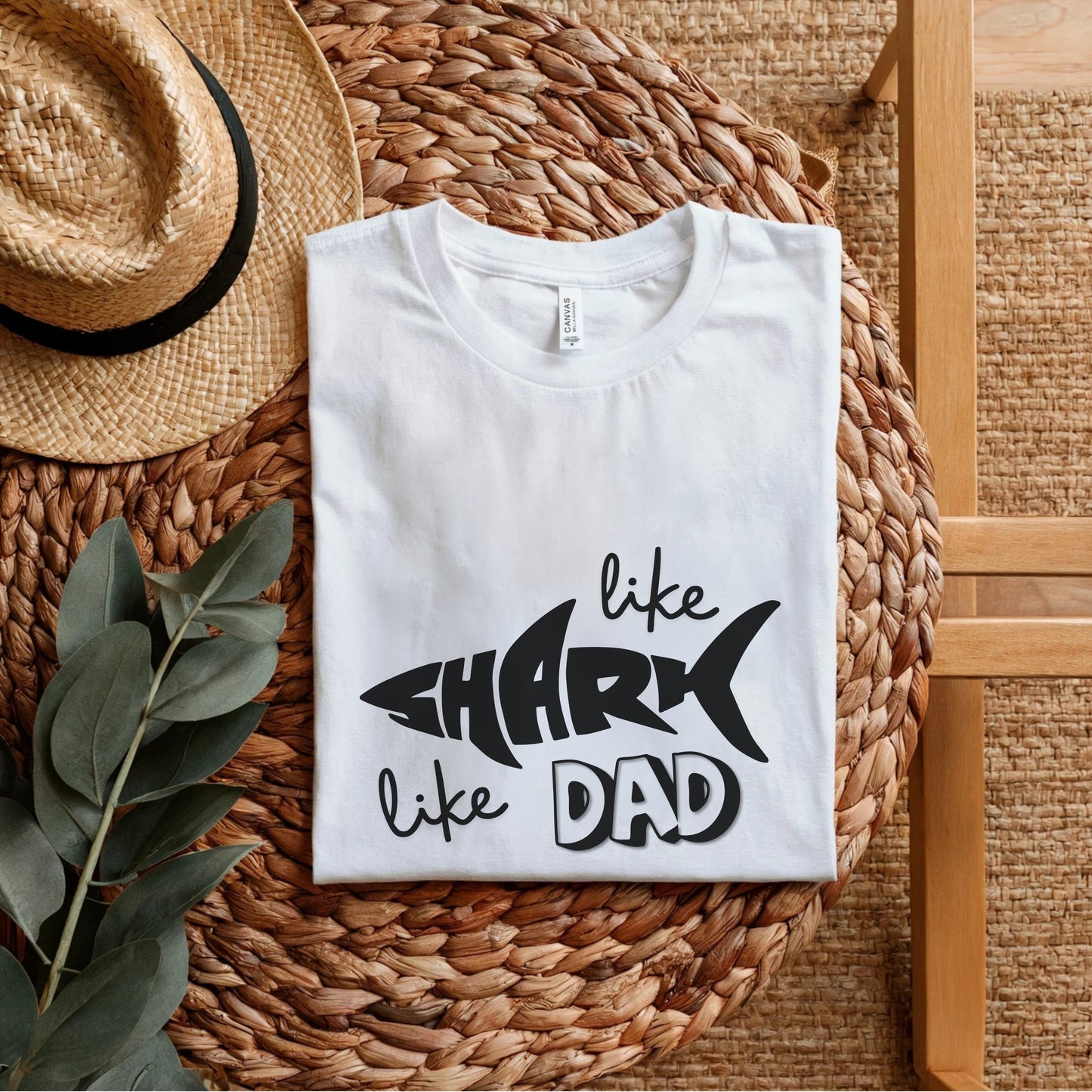 Like Shark Like Dad - Funny Father's Day Statement Artwork