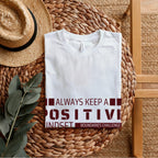 Always Keep Positive Mindset Boundaries Challenge - Minimalist Motivation Statement Artwork