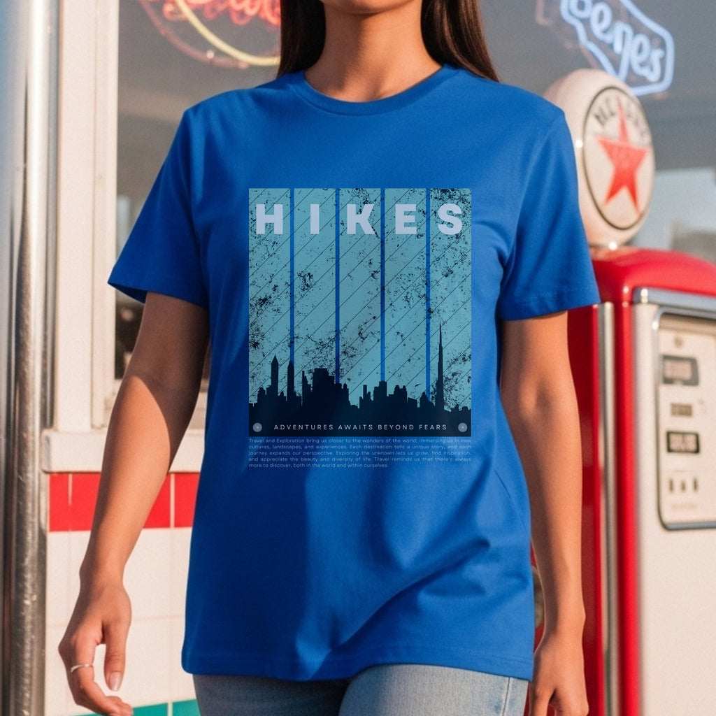 Hikes Adventures Awaits Beyond Fears - Outdoor Exploration Travel Statement Artwork