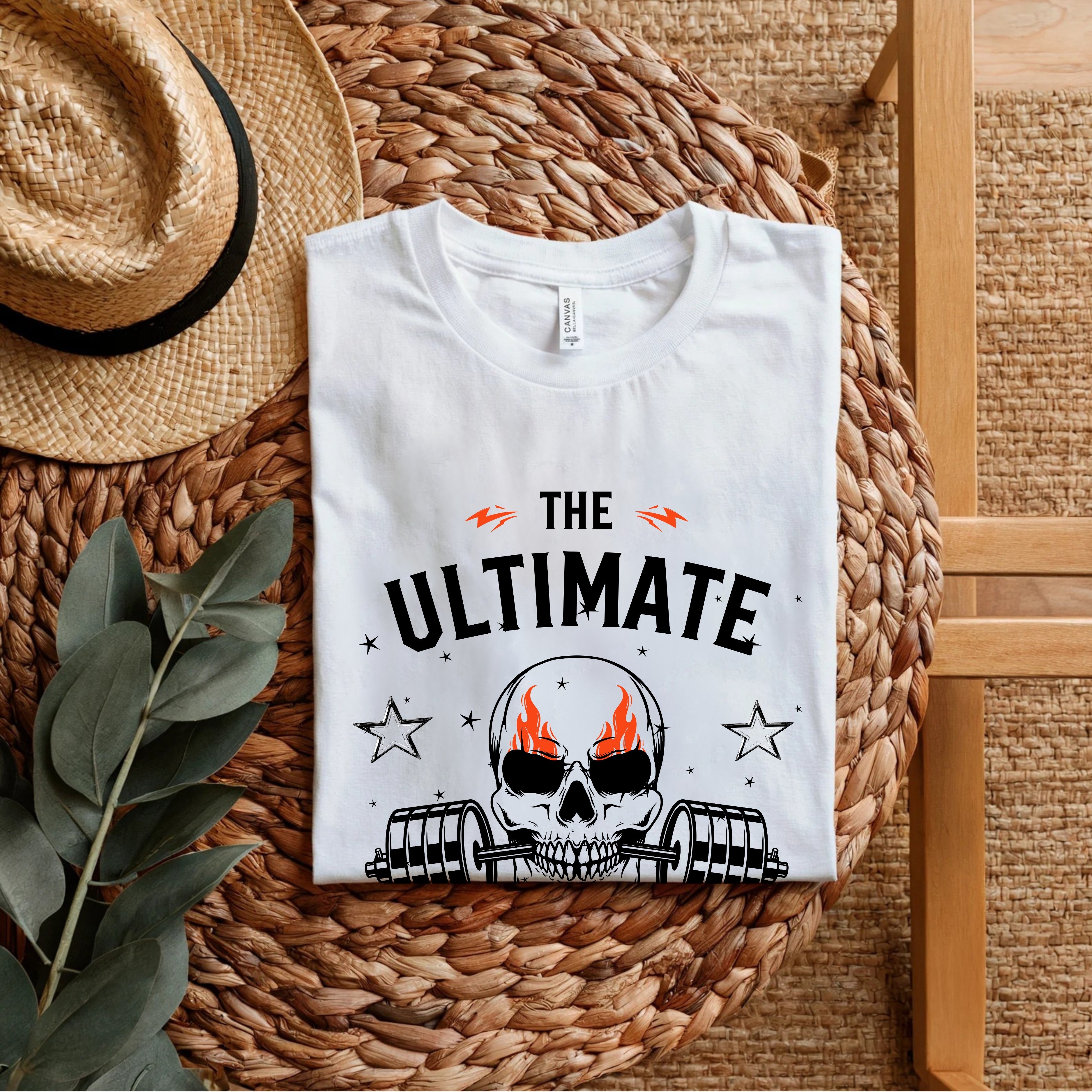 The Ultimate Competitor - Skull Barbell Fitness Champion Statement Artwork