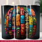 Colorful Nineties Vibes 20oz Tumbles Wraps 300 DPI