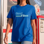 Good Vibes Is My Magic - Retro Striped Typography Positivity Mantra Statement Artwork