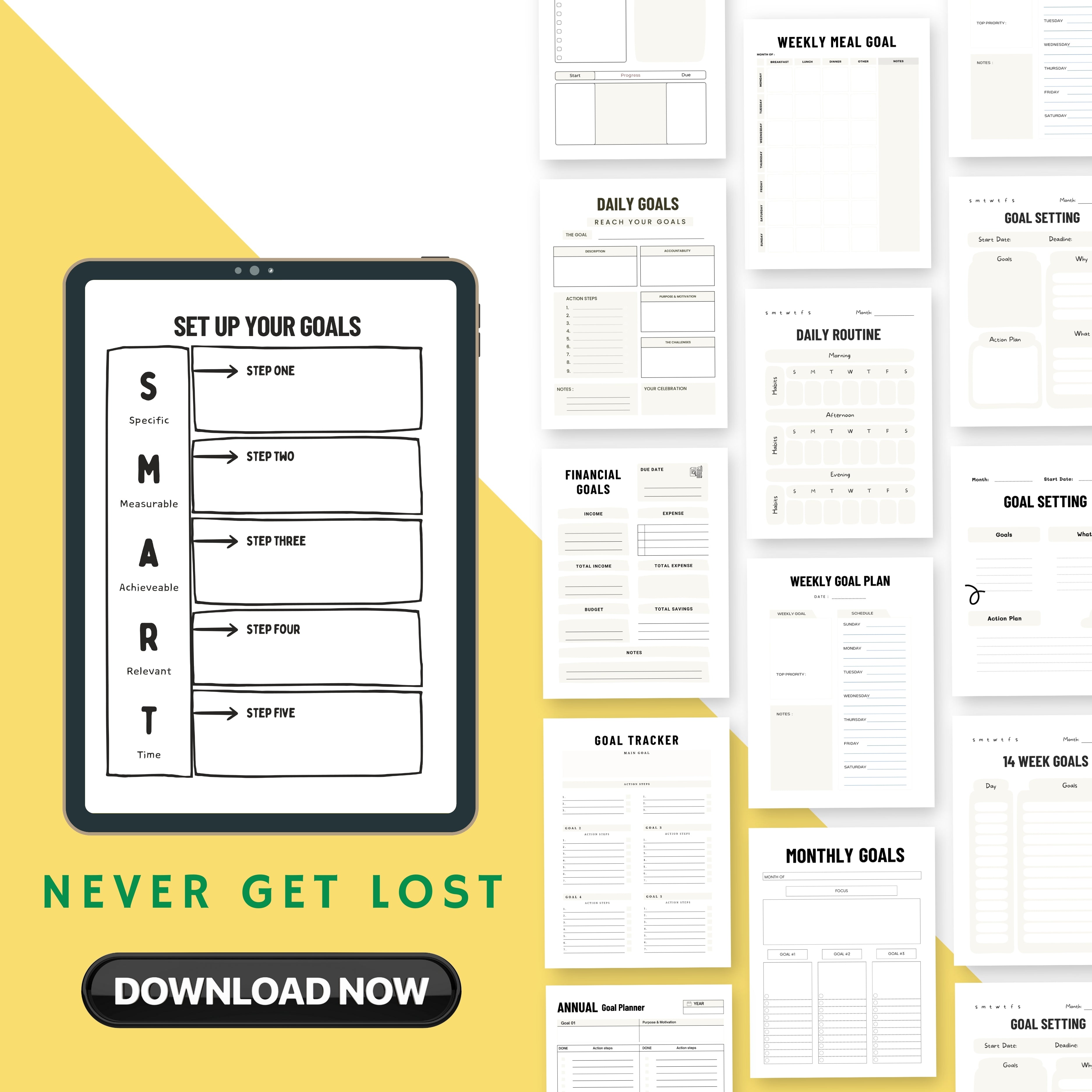 Goal Achieving Planner Bundle