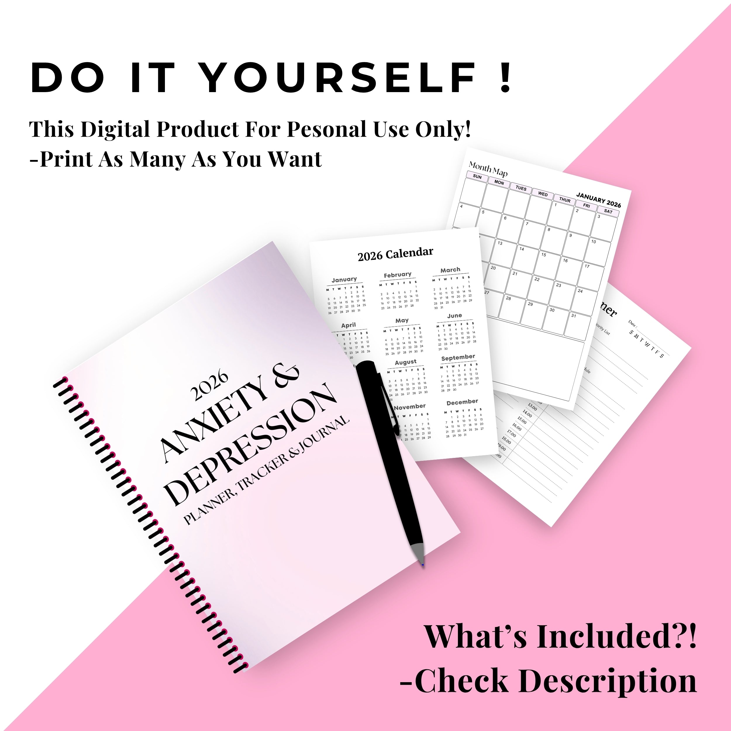 2026 Anxiety & Depression Journal Bundle