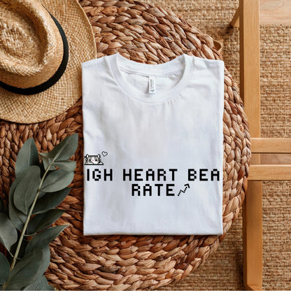 High Heart Beat Rate - Cute Cat Lover Funny Statement Artwork