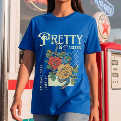 Pretty & Fearless Embrace Journey 202X - Snake Rose Tattoo Art Feminine Strength Artwork