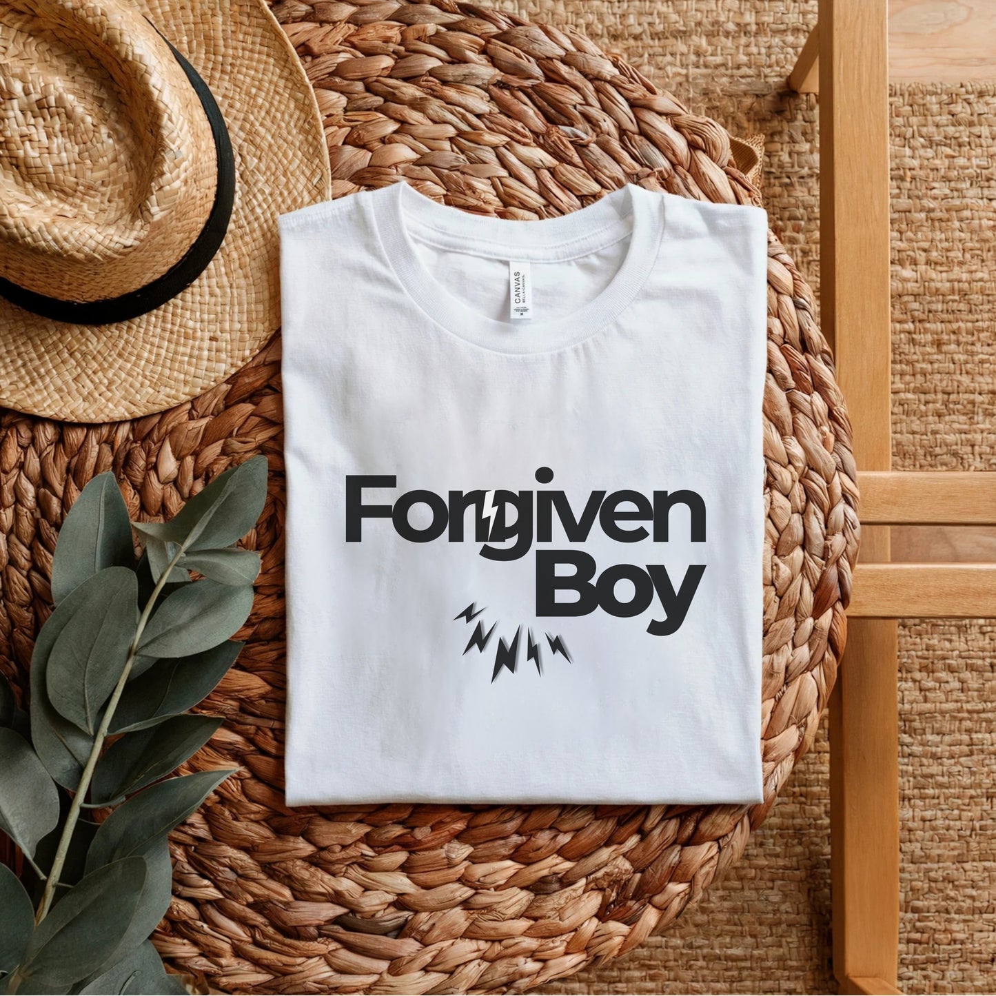 Forgiven Boy - Faith-Based Redemption Statement Artwork