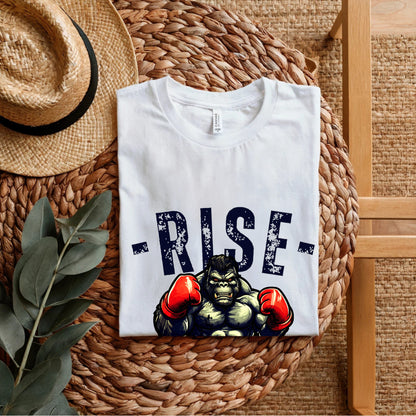 Rise Stronger - Boxing Gorilla Fitness Motivational Statement Artwork