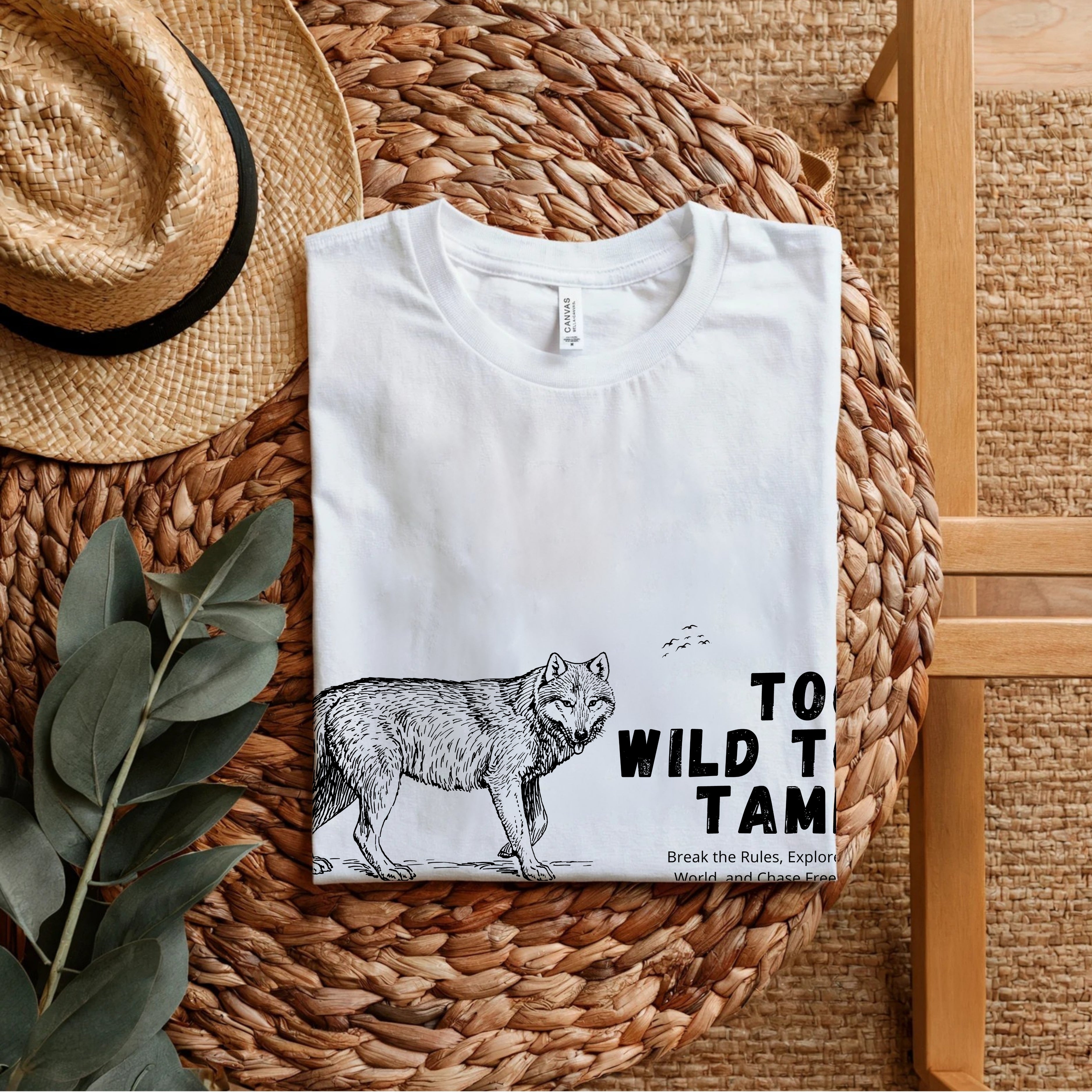 Too Wild To Tame - Wolf Freedom Philosophy Statement Artwork