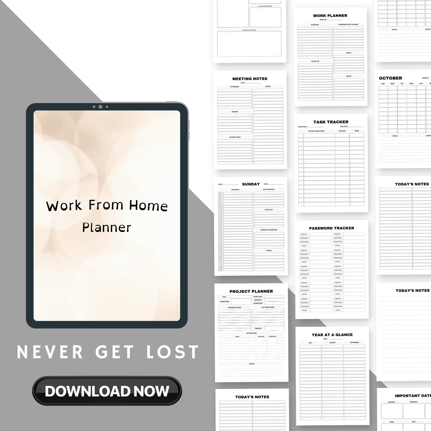 Work From Home Planner Bundle