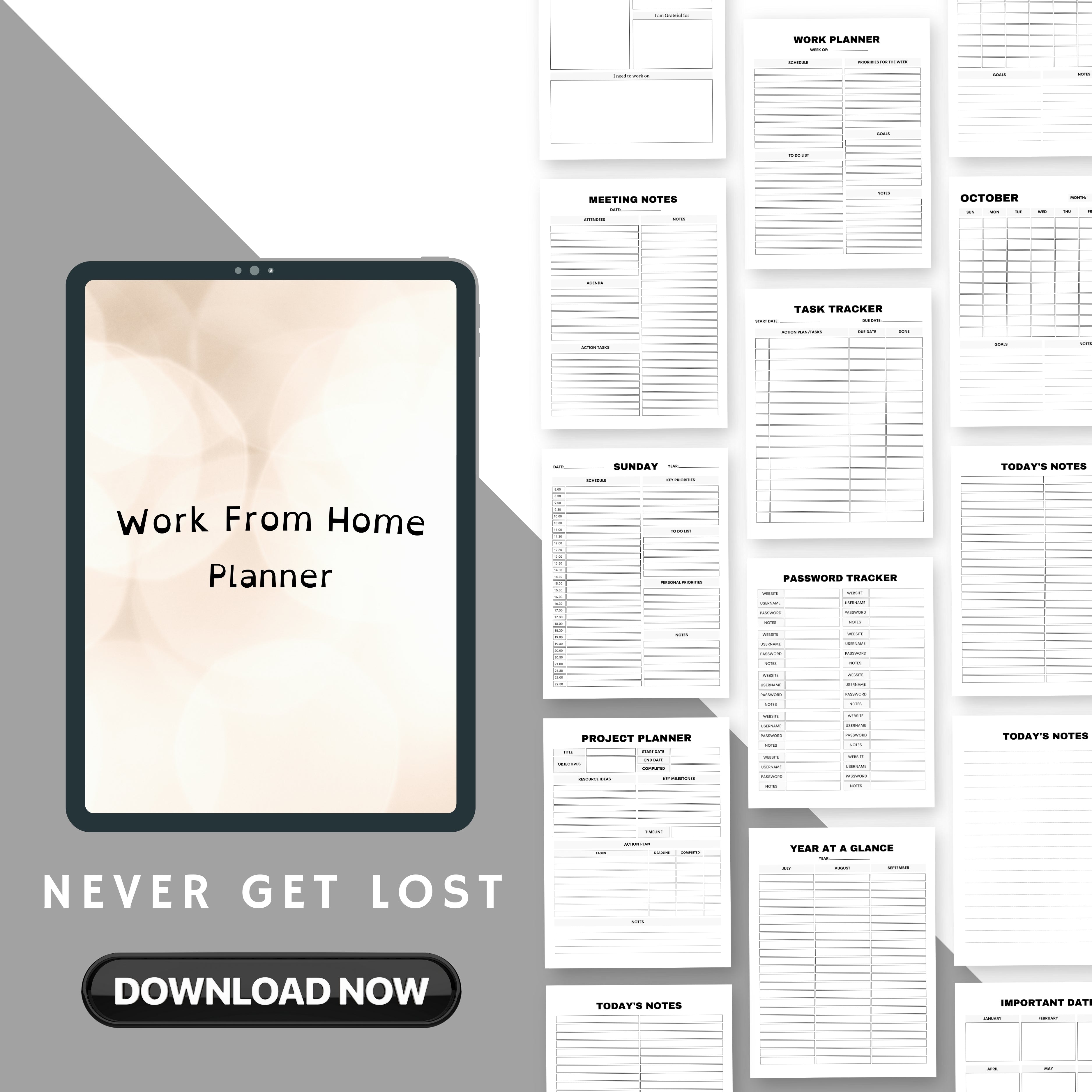 Work From Home Planner Bundle