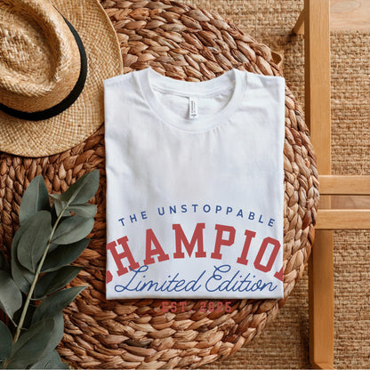 The Unstoppable Champion Limited Edition Est. 2025 - Vintage Statement Artwork