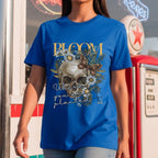 Bloom Where You Are Planted - Skull Butterfly Nature Growth Statement Artwork