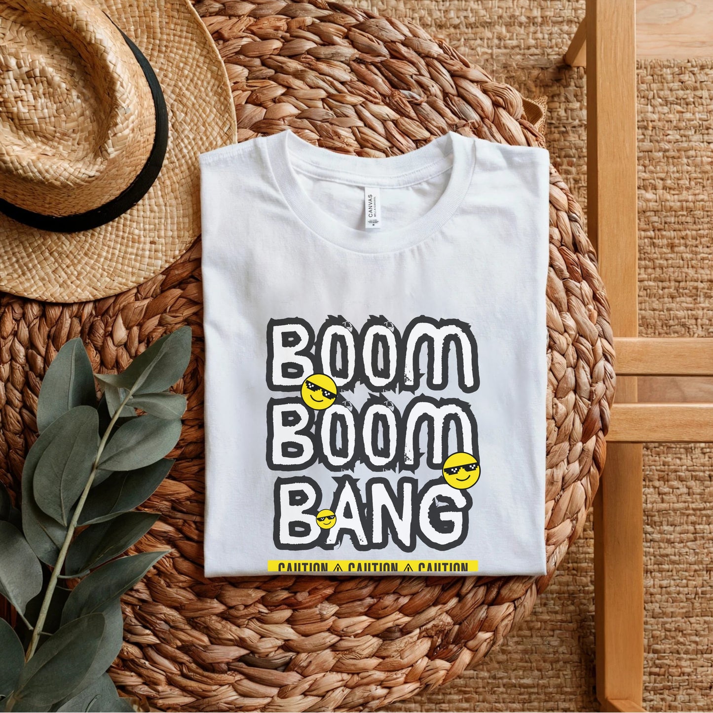Boom Boom Bang - Funny Attitude Cool Emoji Statement Artwork