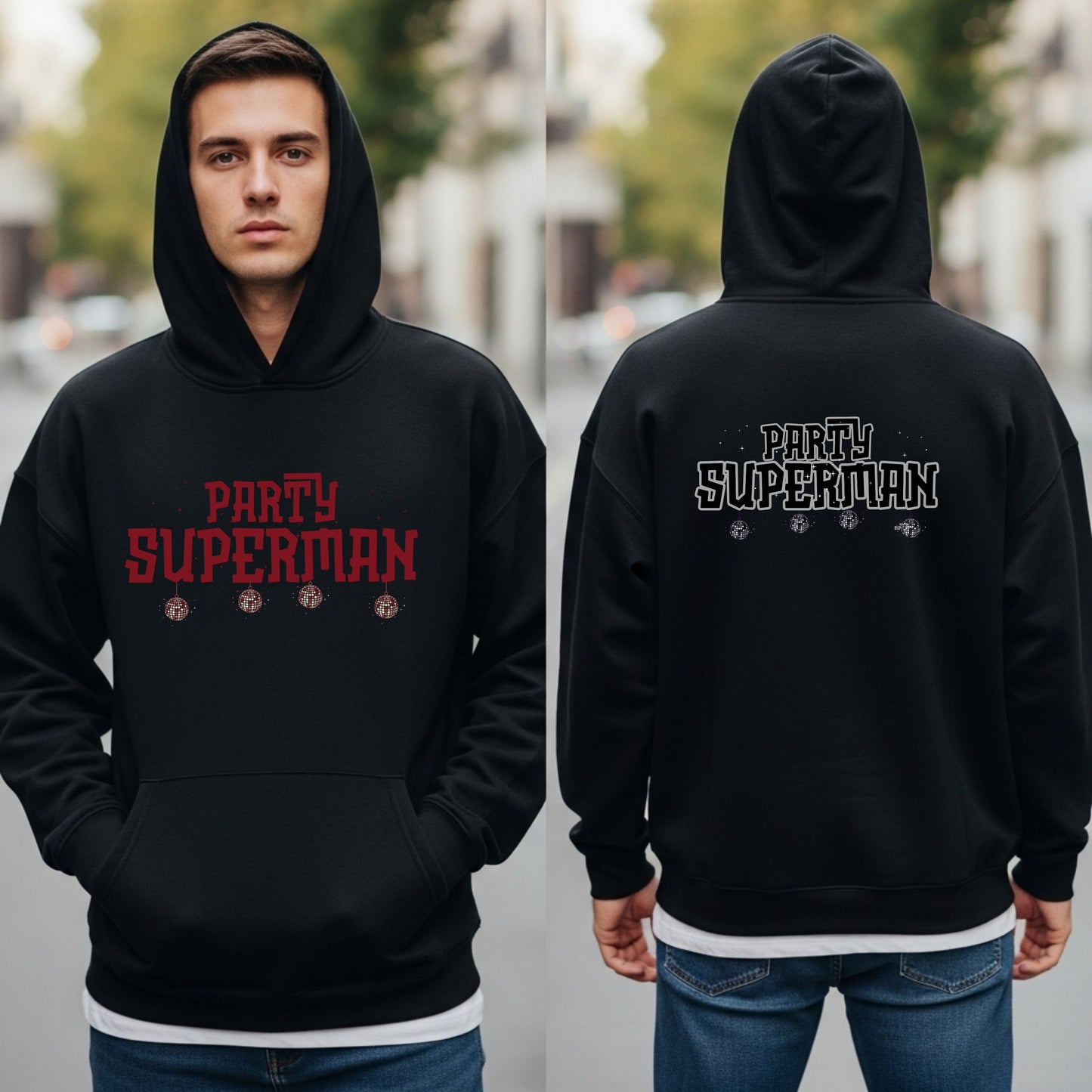 Party Superman - Disco Ball Celebration Statement Artwork