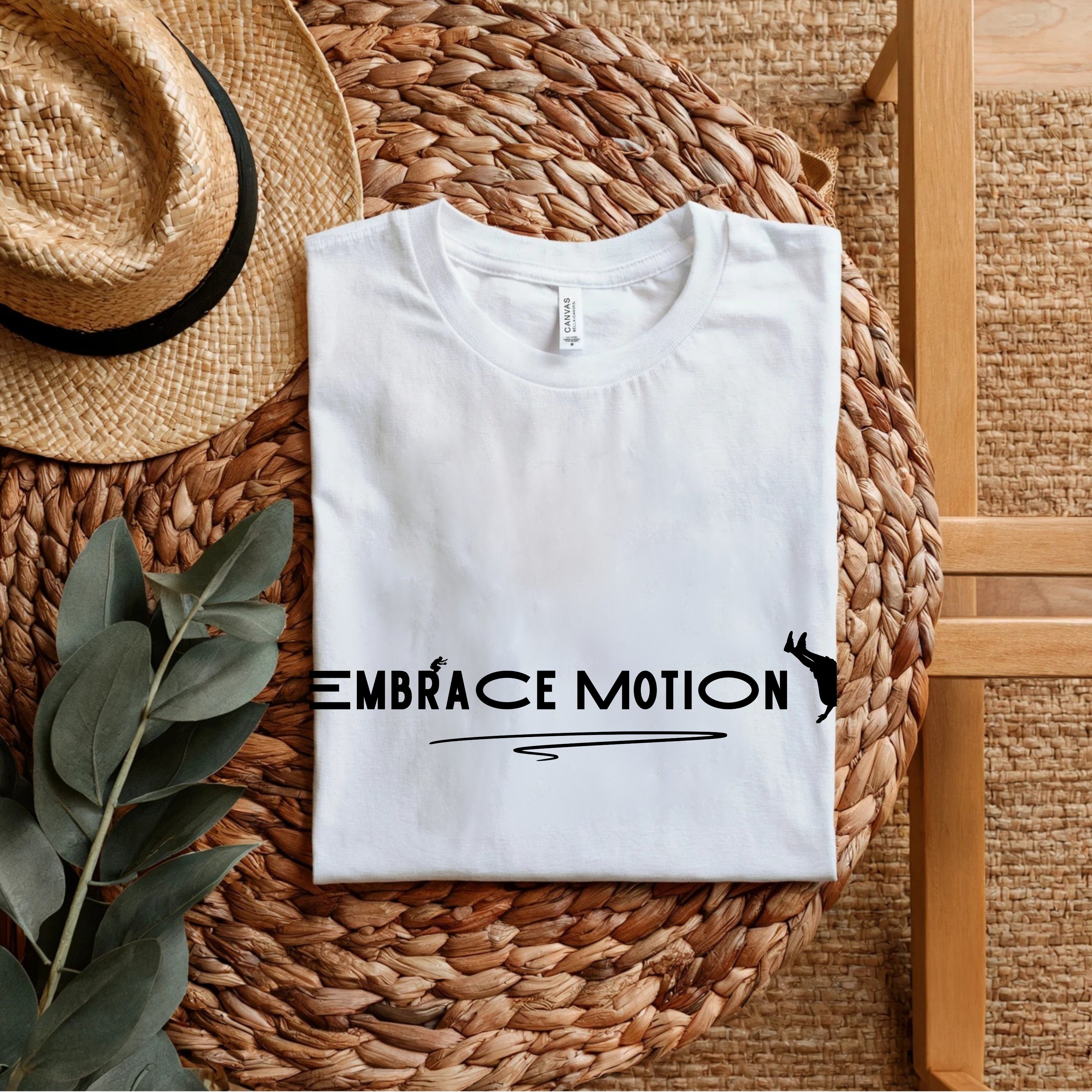 Embrace Motion - Minimalist Action Philosophy Statement Artwork