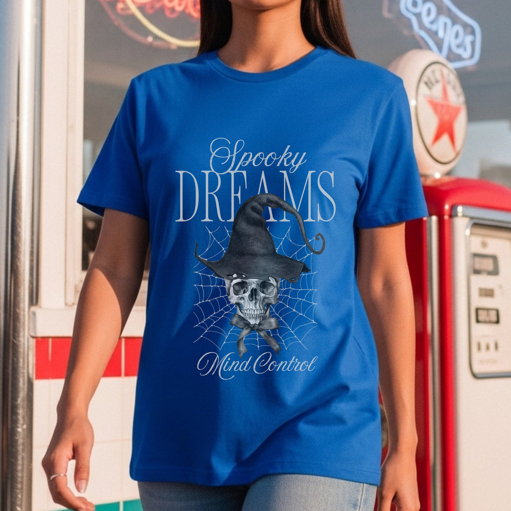 Spooky Dreams Mind Control - Gothic Witch Hat Skull Halloween Statement Artwork