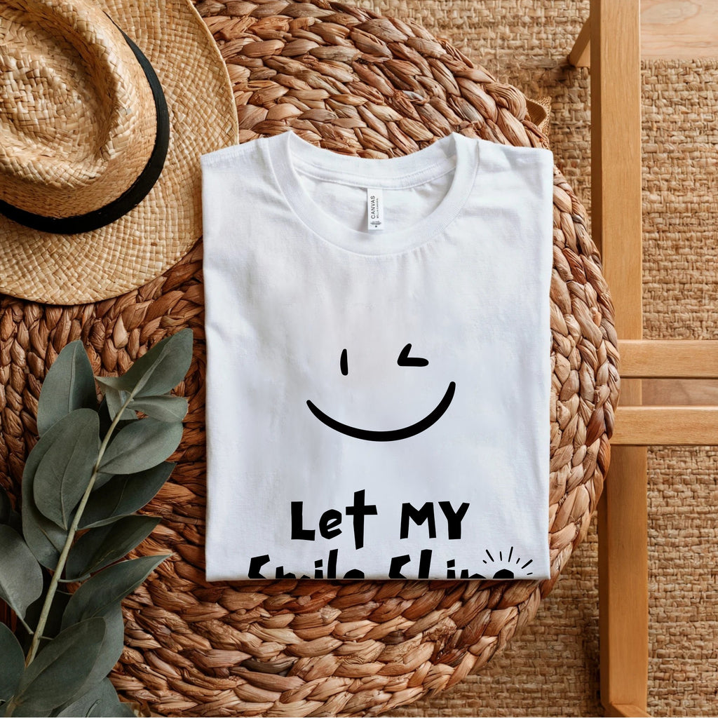 Let My Smile Shine - Positive Vibes Happiness Statement Artwork