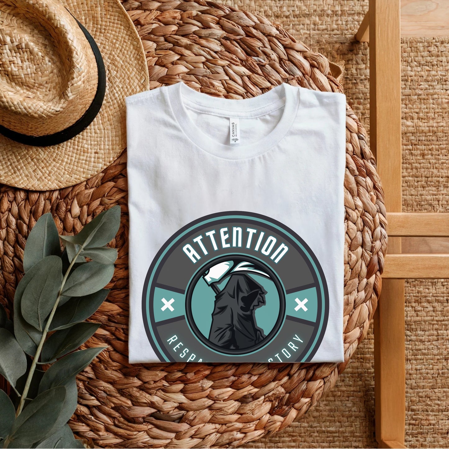 Attention Respawn To Victory - Gaming Warrior Motivational Statement Artwork