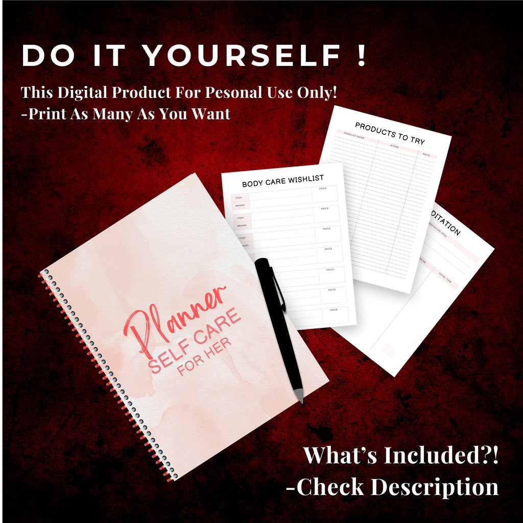 Self Care Planner Bundle For Her