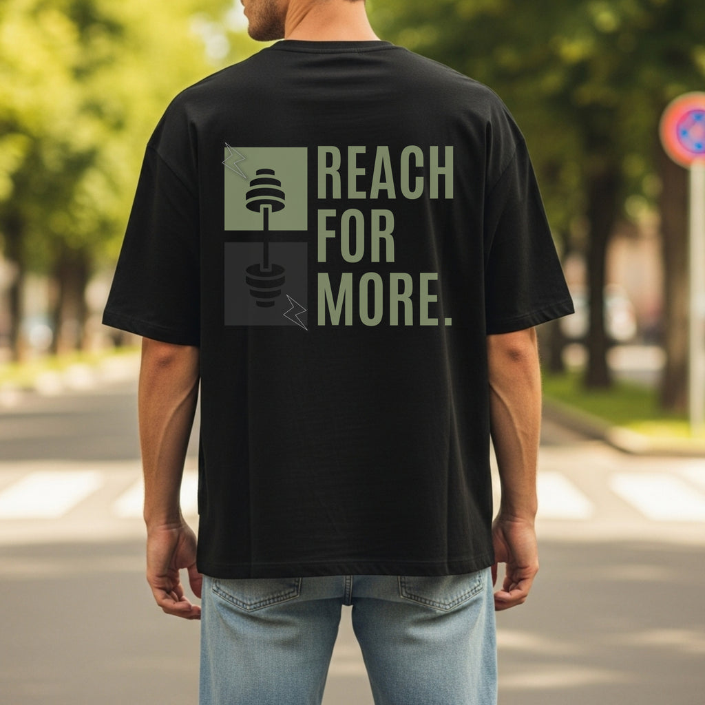 Reach For More - Fitness Barbell Ambition Statement Artwork