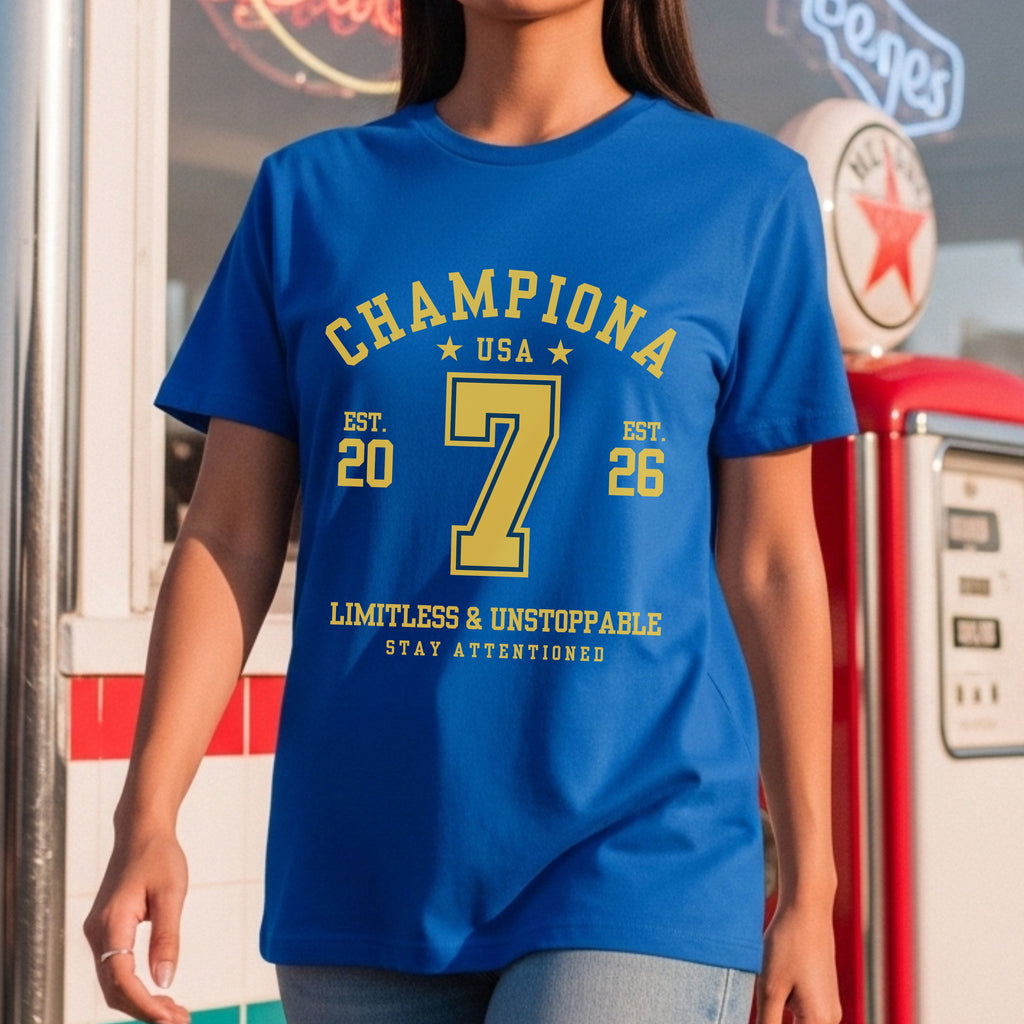 Championa Limitless Unstoppable - Athletic Varsity Champion Sports Statement Artwork