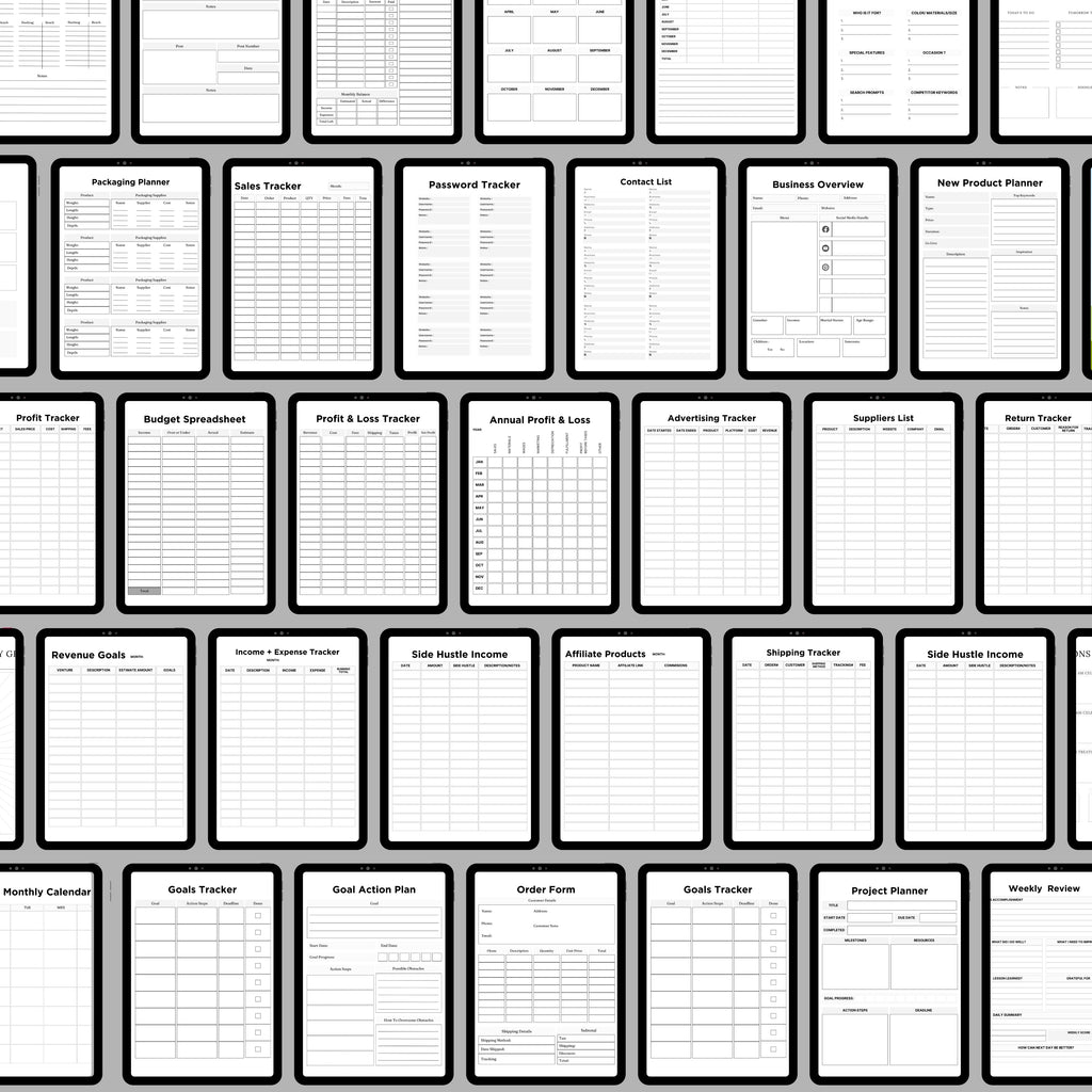 Side Hustle Planner & Trackers Bundle