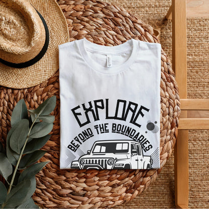 Explore Beyond The Boundaries - Off-Road Adventure Motivational Statement Artwork