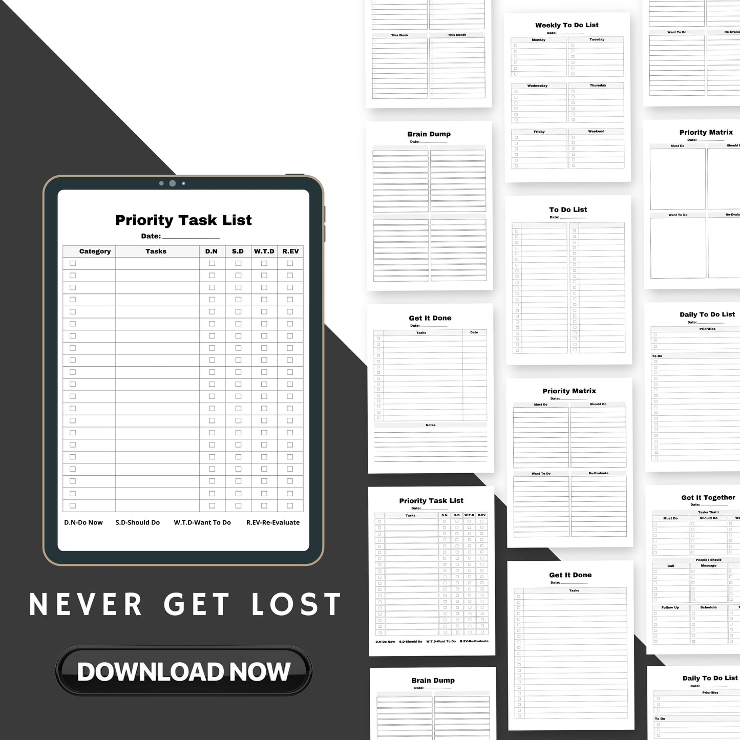 Brain Dump Planner Bundle