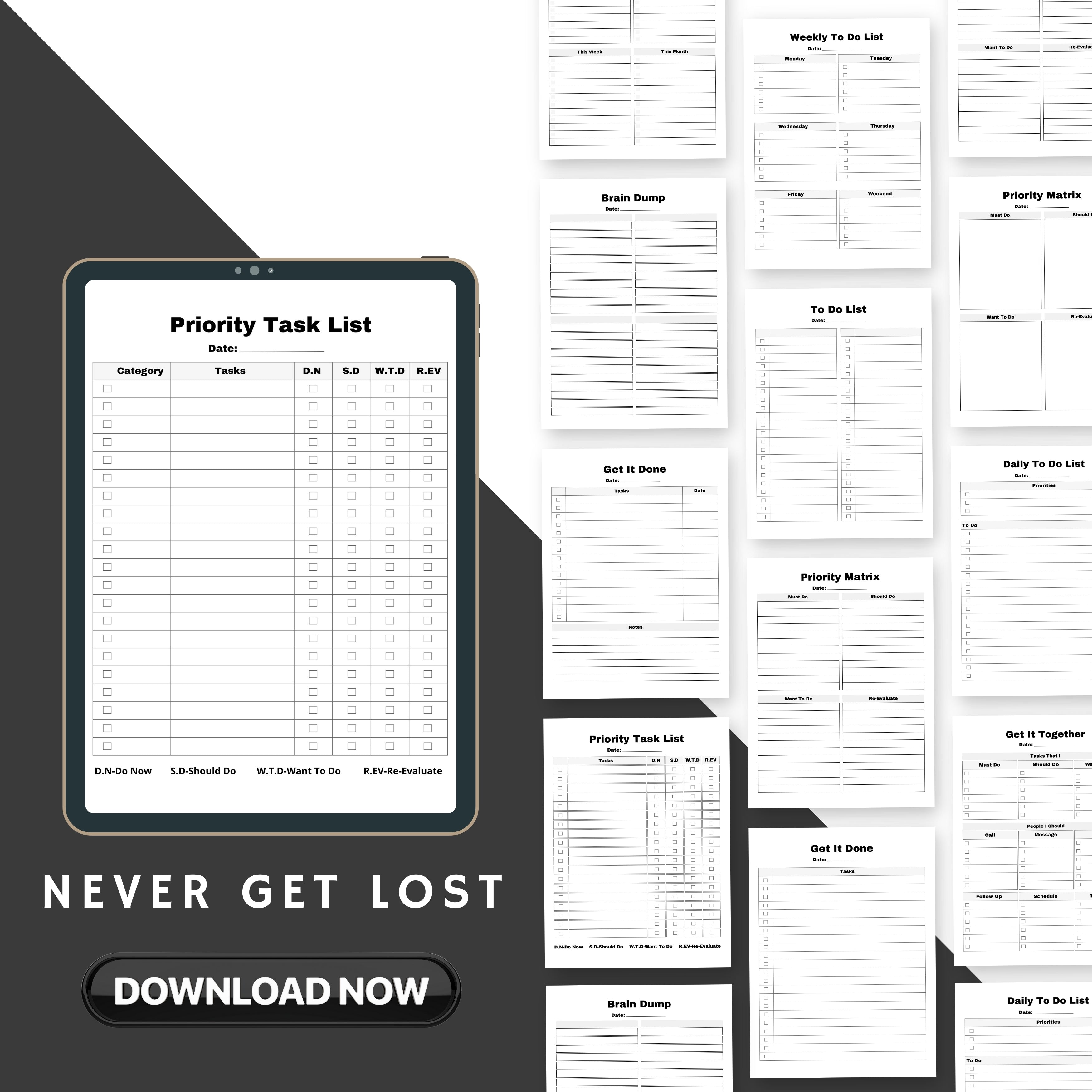 Brain Dump Planner Bundle