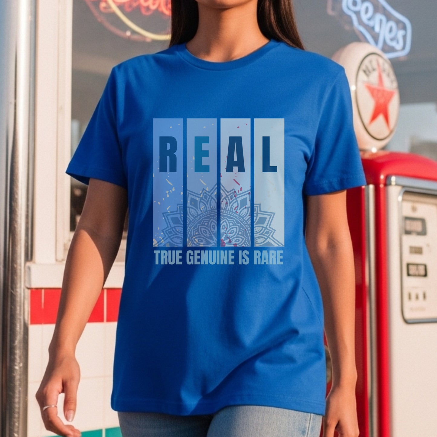 Real True Genuine Is Rare - Mandala Authenticity Rarity Statement Artwrok