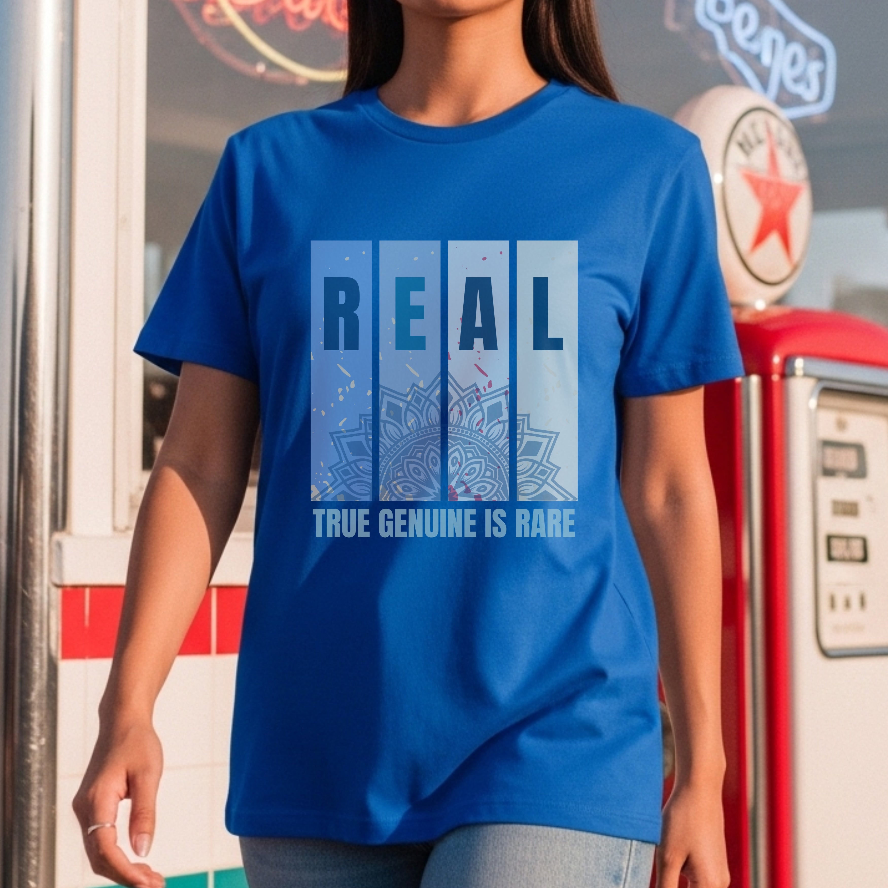 Real True Genuine Is Rare - Mandala Authenticity Rarity Statement Artwrok