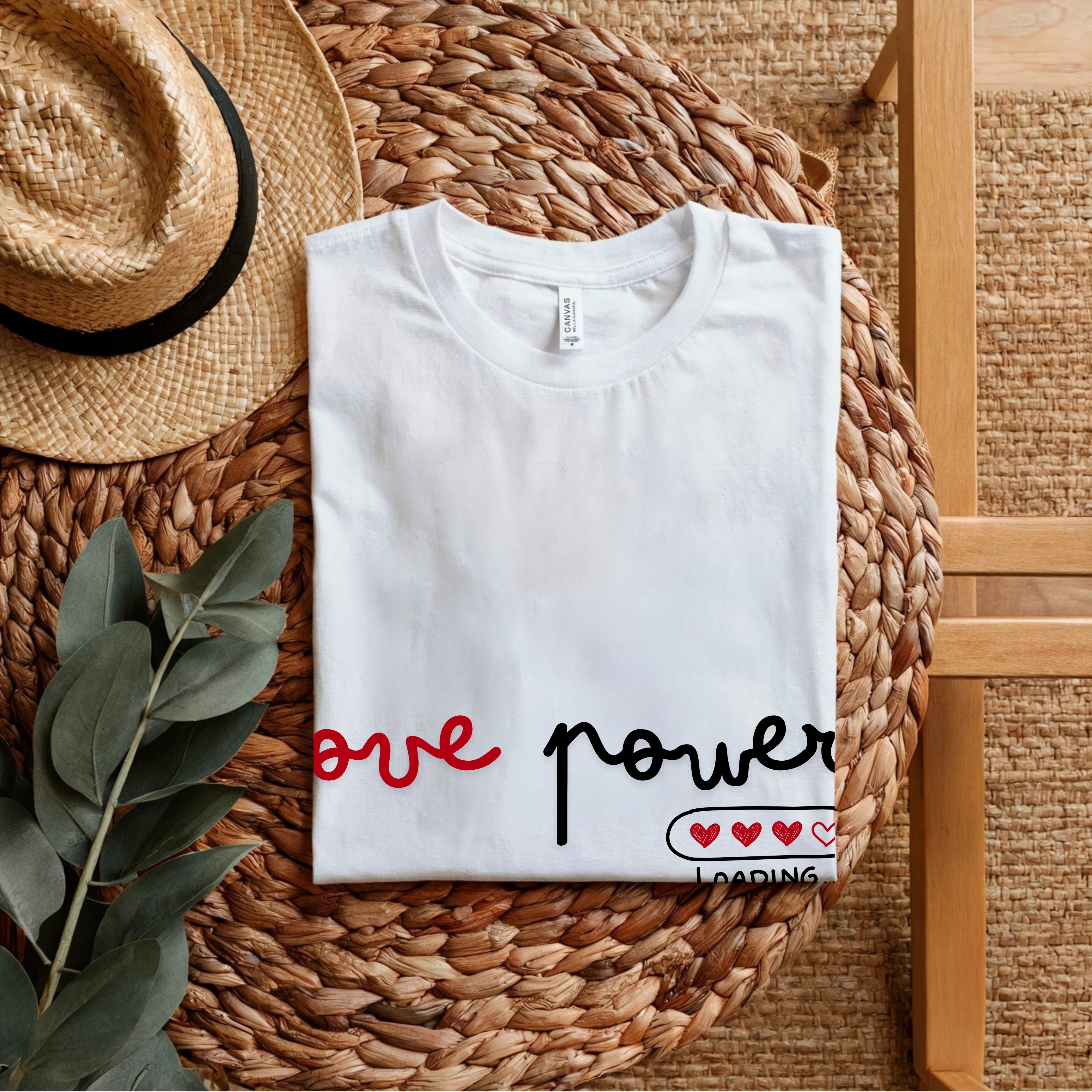 Love Power Loading - Romantic Loading Bar Statement Artwork