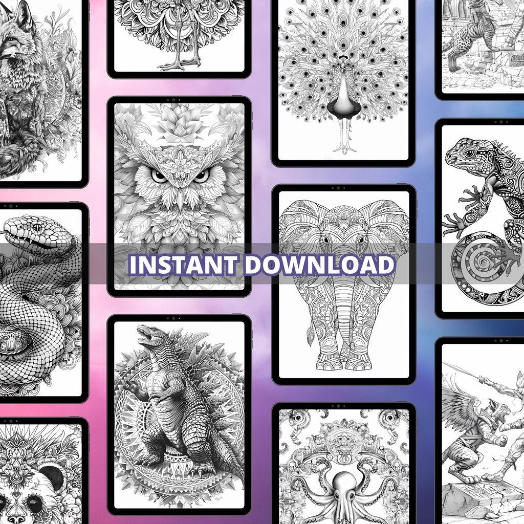Animal Mandala Coloring Pages