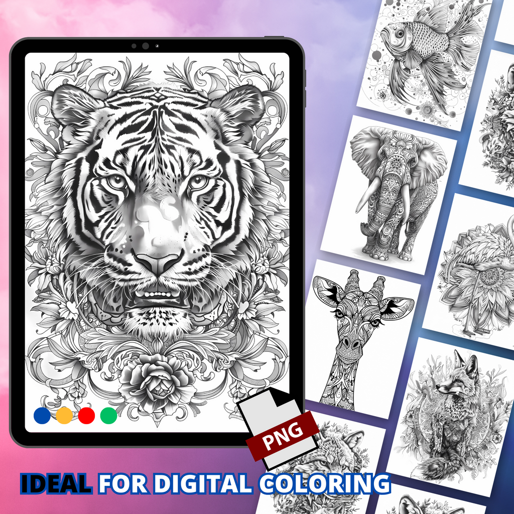 Animal Mandala Coloring Pages