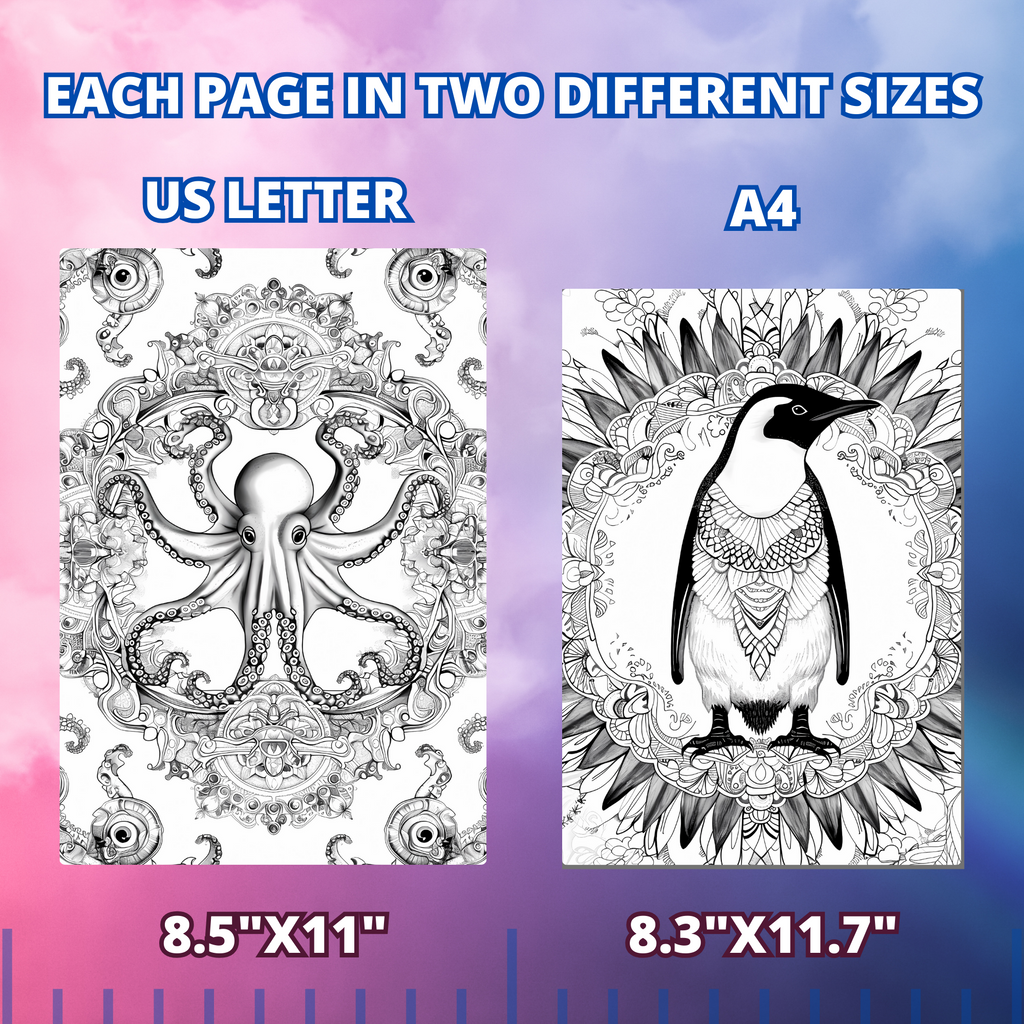 Animal Mandala Coloring Pages