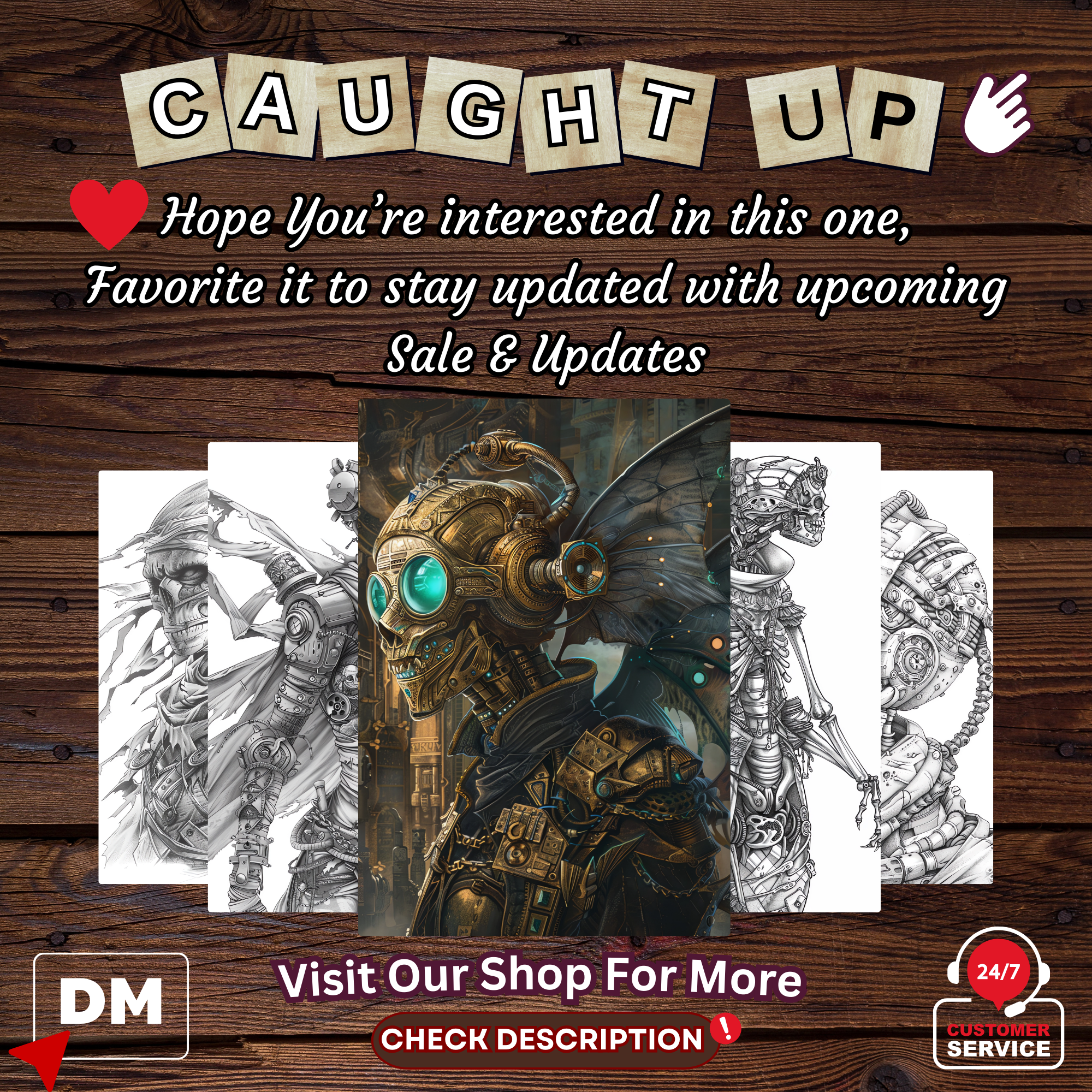 Steampunk Skulls Coloring Pages