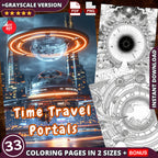 Time Travel Portals Coloring Pages