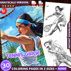 Tennis Girlie Coloring Pages