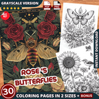 Rose's Beautiful Butterflies Coloring Pages