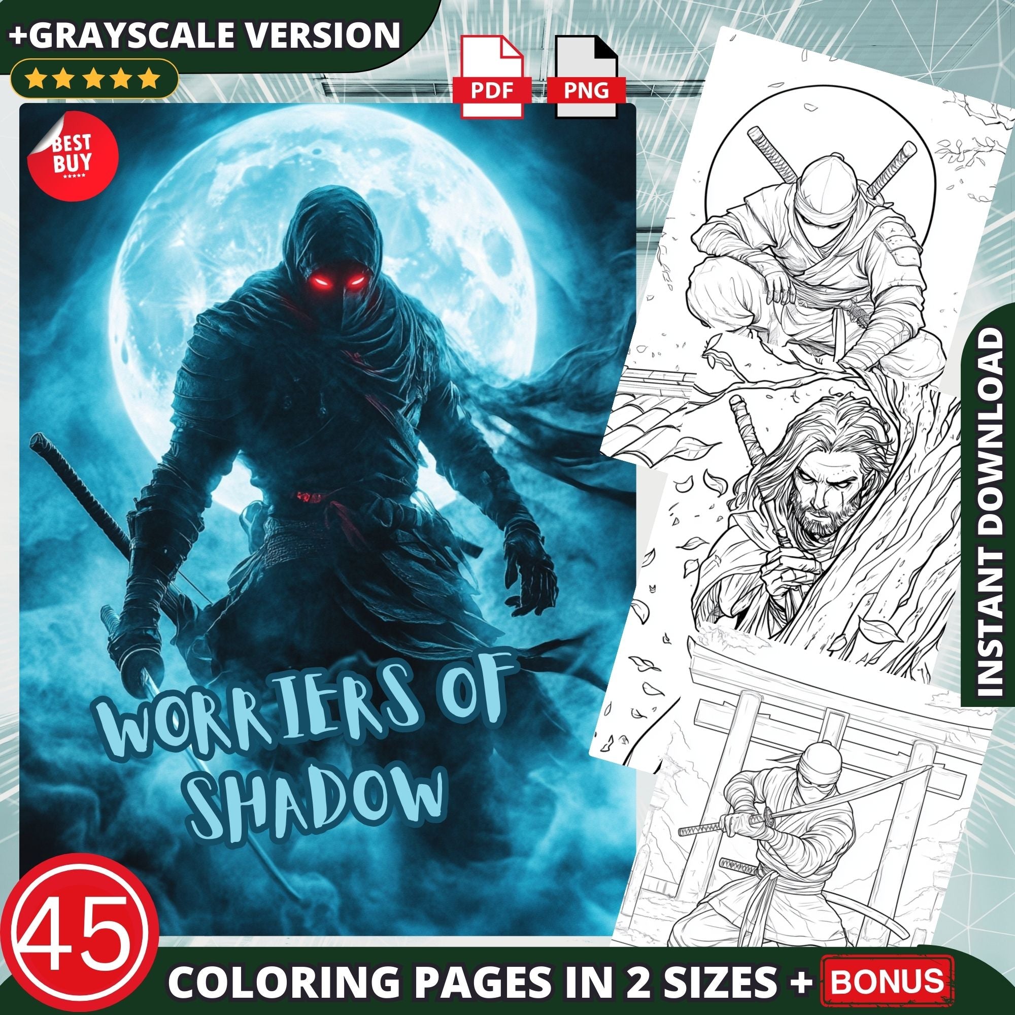 Worriers Of Shadow Coloring Book Pages