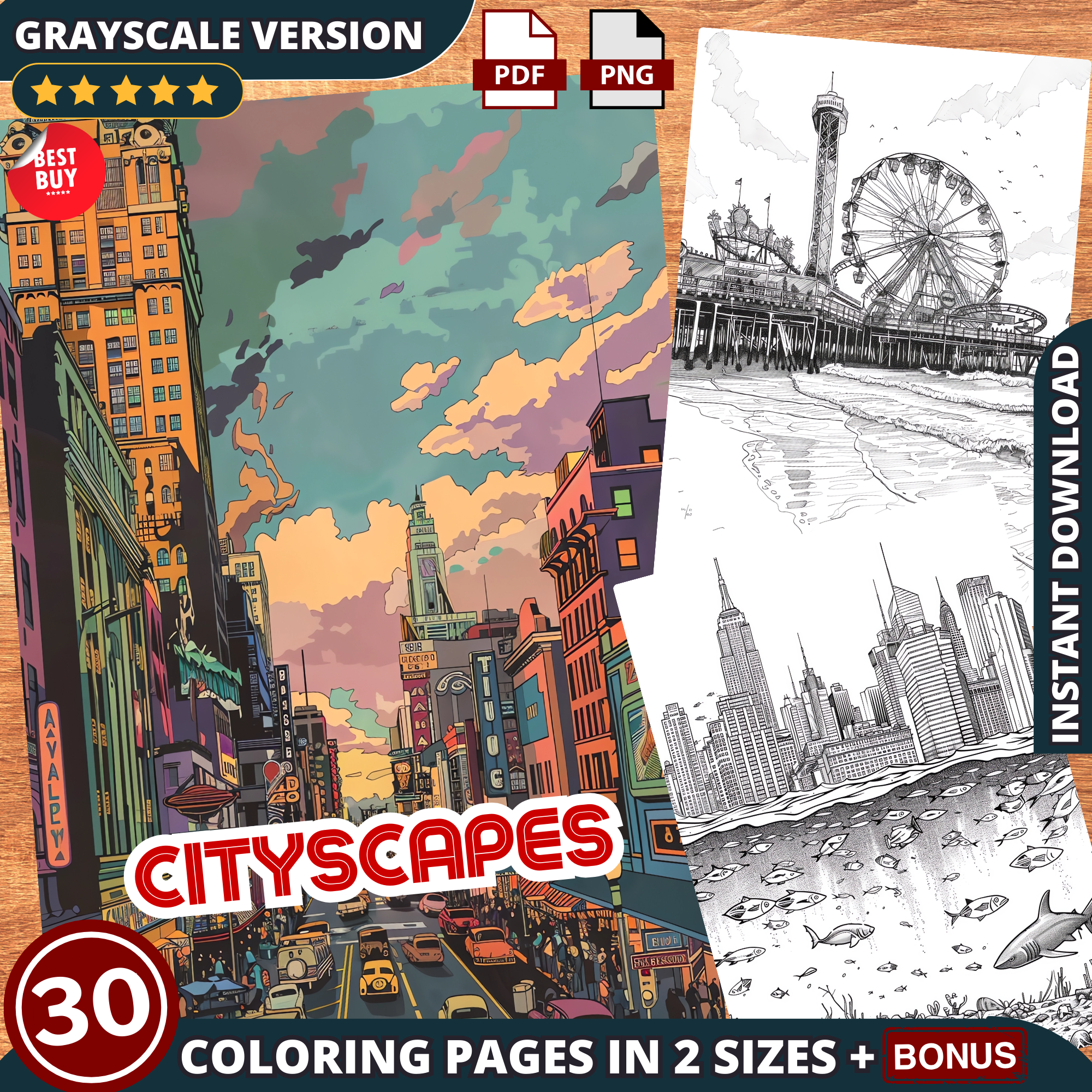 Cityscapes Coloring Pages