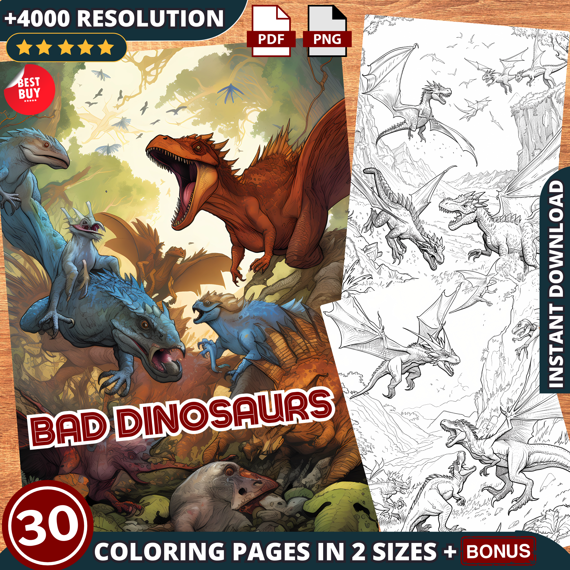 Bad Dinosaurs Coloring Pages