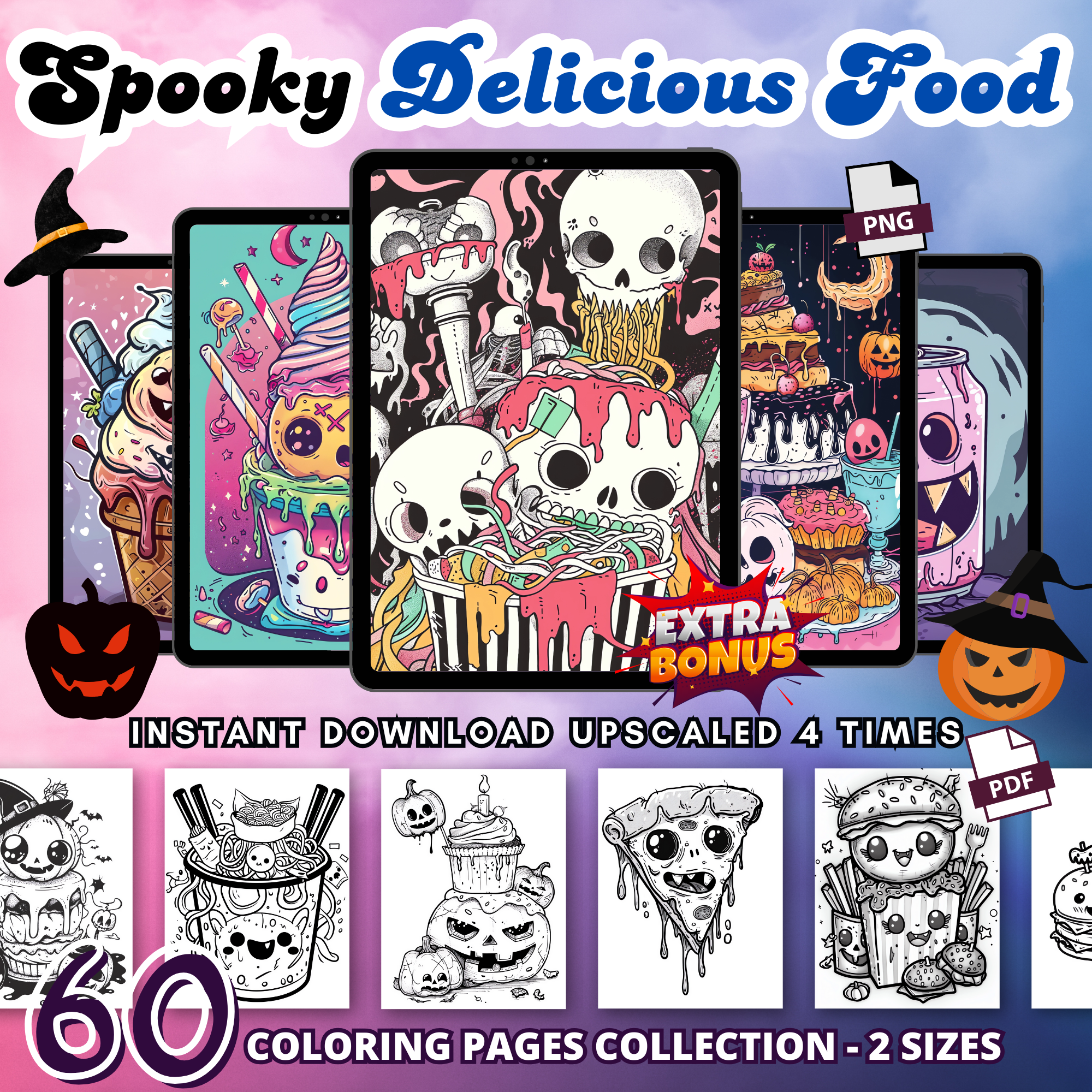 Spooky Delicious Food Coloring Pages