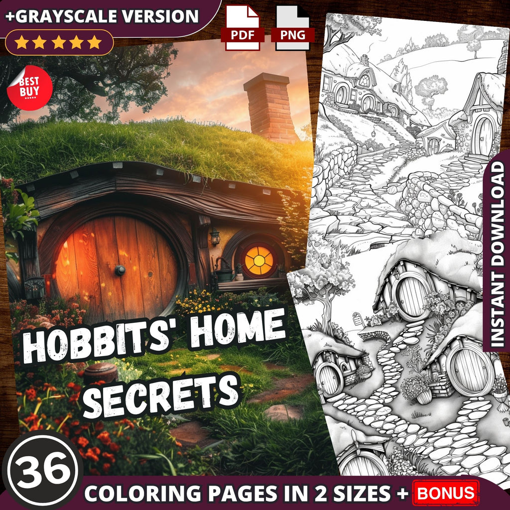 Hobbit's Home Secrets Coloring Pages